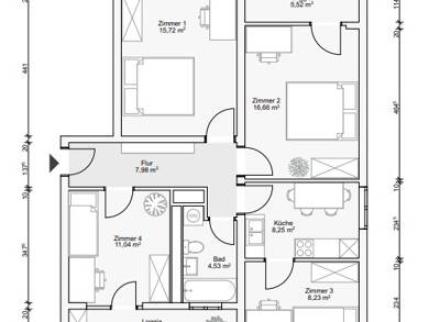 Wohnung zur Miete 540 € 1 Zimmer 15 m² Scheffelstr. 19 Grenzach Grenzach-Wyhlen 79639