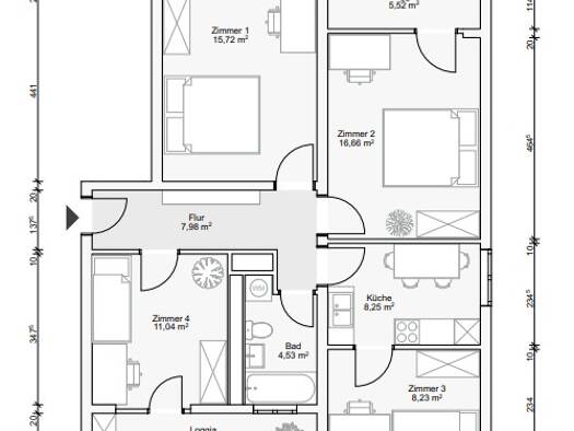 Wohnung zur Miete 540 € 1 Zimmer 15 m² Scheffelstr. 19 Grenzach Grenzach-Wyhlen 79639