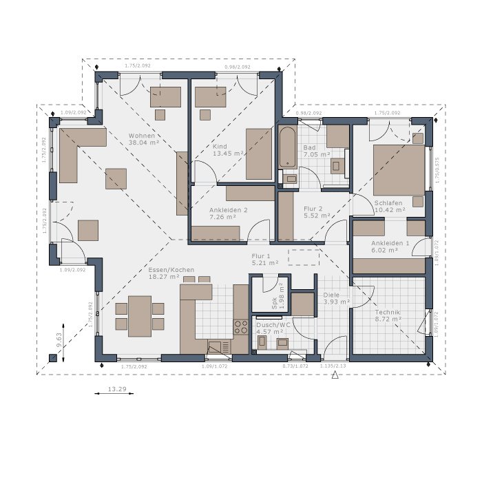 Bungalow zum Kauf provisionsfrei 539.300 € 4 Zimmer 130 m²<br/>Wohnfläche 400 m²<br/>Grundstück Münsingen Münsingen 72525