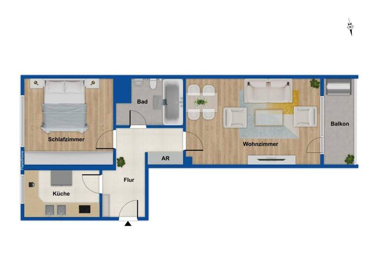 Wohnung zum Kauf 145.000 € 2 Zimmer 57,4 m² 2. Geschoss Elmschenhagen-Nord Kiel 24147