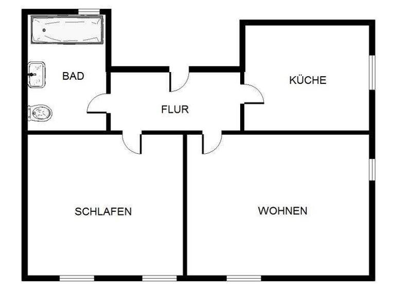 Wohnung zur Miete nur mit Wohnberechtigungsschein 278 € 2 Zimmer 57,8 m² 1. Geschoss frei ab 08.03.2026 Zwischenstr. 4 Westerholt Herten 45701