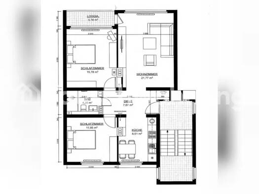 Wohnung zur Miete Tauschwohnung 980 € 3 Zimmer 73 m² 3. Geschoss Zollstock Köln 50969
