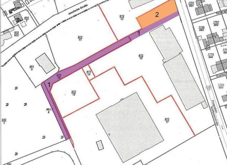 Gewerbegrundstück zur Miete 670 € 610 m² Grundstück Ost Rudolstadt 07407