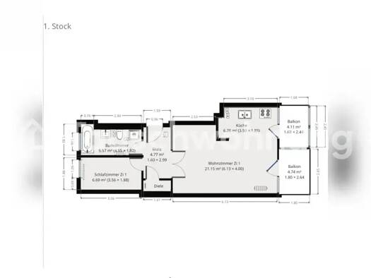 Wohnung zur Miete Tauschwohnung 587 € 2 Zimmer 61 m² 1. Geschoss Kreuzberg Berlin 10249