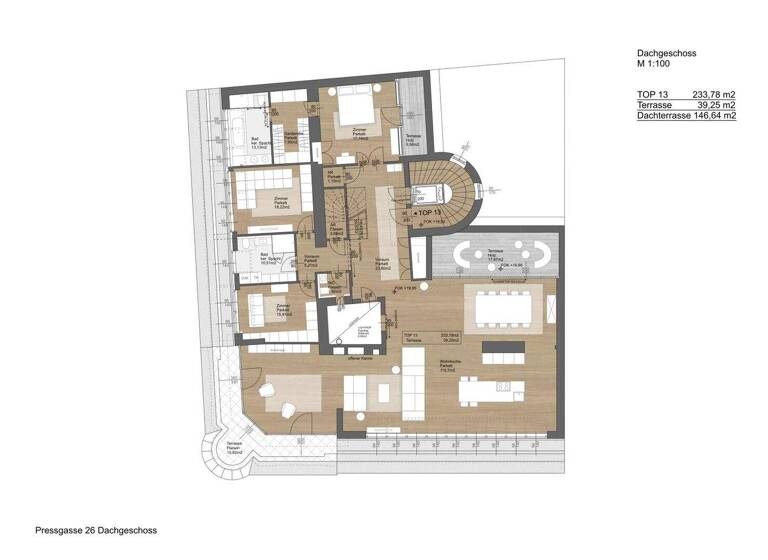 Penthouse zum Kauf 4.290.000 € 4 Zimmer 233,8 m² Preßgasse Wien 1040