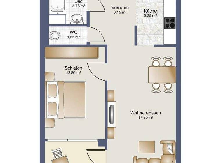 Wohnung zur Miete 773 € 2 Zimmer 51,6 m² Launsdorf 9314