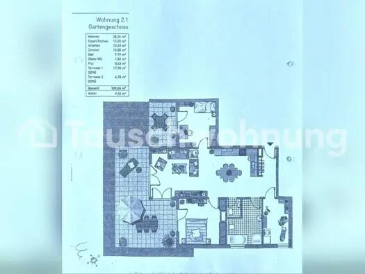 Wohnung zur Miete Tauschwohnung 1.200 € 3,5 Zimmer 102 m² Finthen Mainz 55126