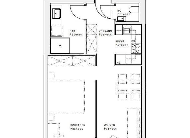 Wohnung zur Miete - Erstbezug 899 € 2 Zimmer 46 m² 13. Geschoss Wien 1220