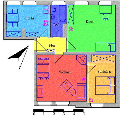 Wohnung zum Kauf provisionsfrei 130.000 € 3 Zimmer 80,9 m²<br/>Wohnfläche ab sofort<br/>Verfügbarkeit Friedrichstr. Innerstädtischer Bereich Mitte 26 Dessau-Roßlau 06844