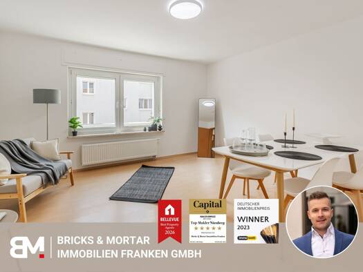 Wohnung zum Kauf 199.000 € 2 Zimmer 51,4 m² 2. Geschoss Steinbühl Weiterer Innenstadtgürtel Süd 90443