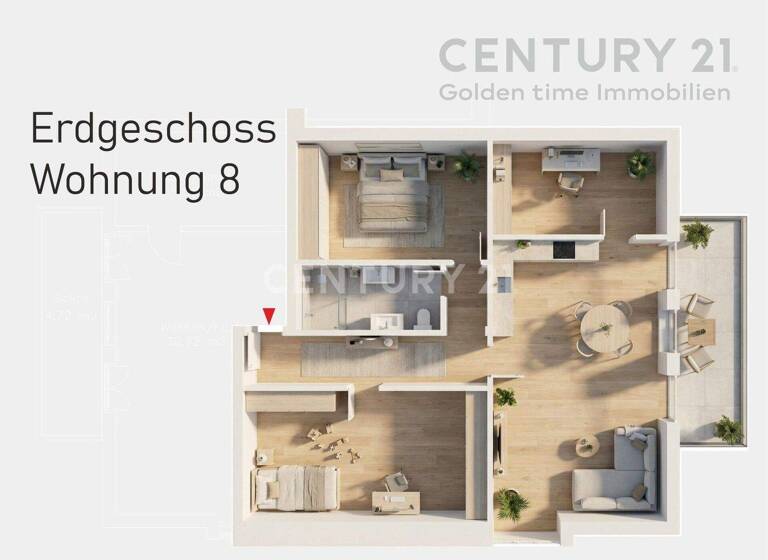 Wohnung zum Kauf 429.141 € 3 Zimmer 81 m² 3. Geschoss Trostberg 83308