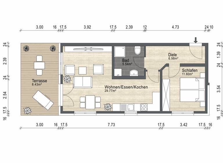 Wohnung zum Kauf - Erstbezug 267.976 € 2 Zimmer 62,3 m² EG Eschertshofen Pilsach 92367