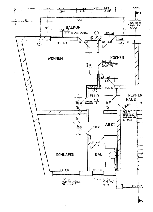 Wohnung zur Miete 320 € 2 Zimmer 56,2 m²<br/>Wohnfläche 1.<br/>Geschoss 01.02.2025<br/>Verfügbarkeit Ziegeleistraße 1 Salzwedel Salzwedel 29410