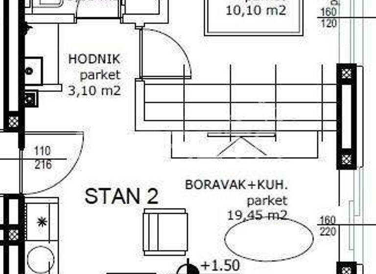 Wohnung zum Kauf 213.231 € 2 Zimmer 58 m² Dubrava - Klaka - Mirosevac