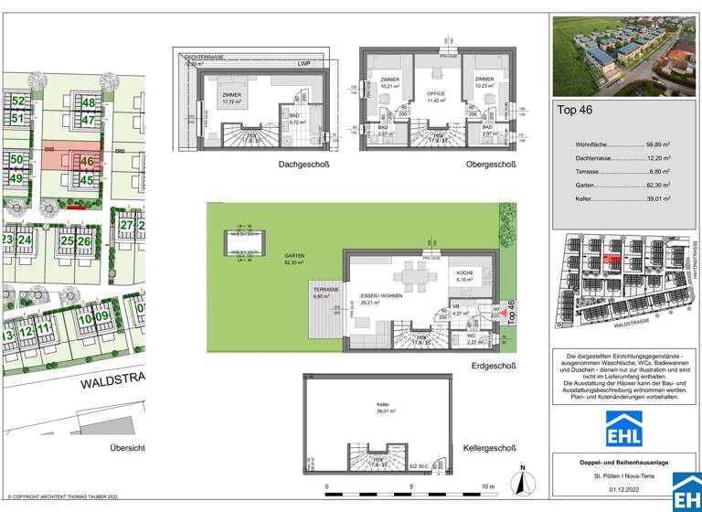 Doppelhaushälfte zum Kauf - Erstbezug 459.000 € 4 Zimmer 99,9 m² Waldstraße St. Pölten 3100