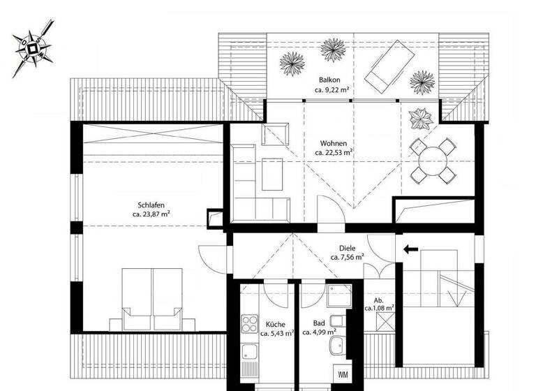 Wohnung zum Kauf 430.000 € 2 Zimmer 70,1 m² Krailling 82152