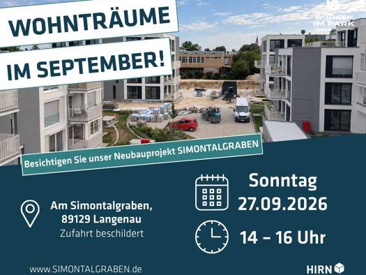 Wohnung zum Kauf - Neubau provisionsfrei 522.900 € 4 Zimmer 100,5 m² EG Am Simontalgraben 21 Langenau Langenau 89129