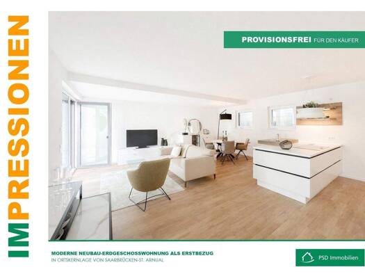Wohnung zum Kauf - Erstbezug provisionsfrei 329.600 € 2 Zimmer 90,4 m² St Arnual Saarbrücken 66119