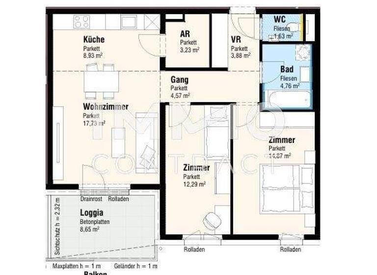 Wohnung zum Kauf - Erstbezug provisionsfrei 353.000 € 3 Zimmer 71,9 m² Lanzendorf 2326