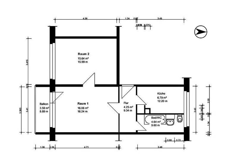 Wohnung zur Miete 345 € 2 Zimmer 49,5 m²<br/>Wohnfläche 4.<br/>Geschoss ab sofort<br/>Verfügbarkeit Zerbster Straße 5 Westliche Neustadt Halle (Saale) 06124