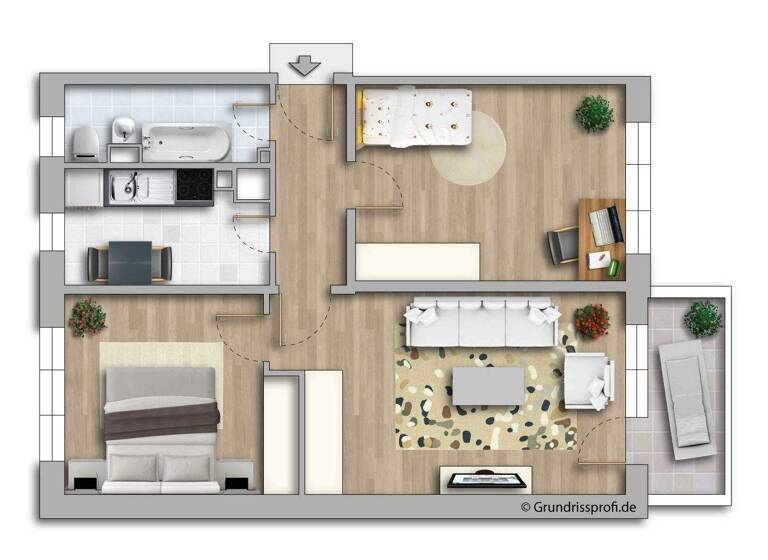 Wohnung zur Miete 376 € 3 Zimmer 60,5 m² 4. Geschoss Johann-Gottfried-Schadow-Straße 7 Südliche Neustadt Halle (Saale) 06124