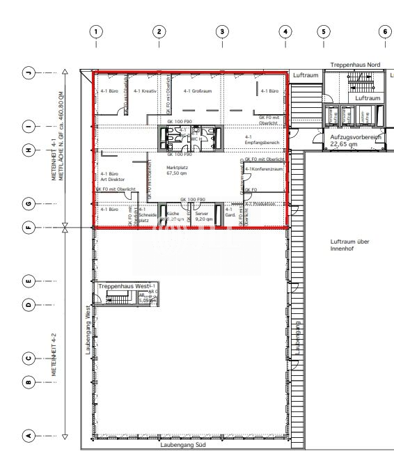 Bürofläche zur Miete provisionsfrei 18 € 1.047,2 m²<br/>Bürofläche Ostend Frankfurt am Main 60314