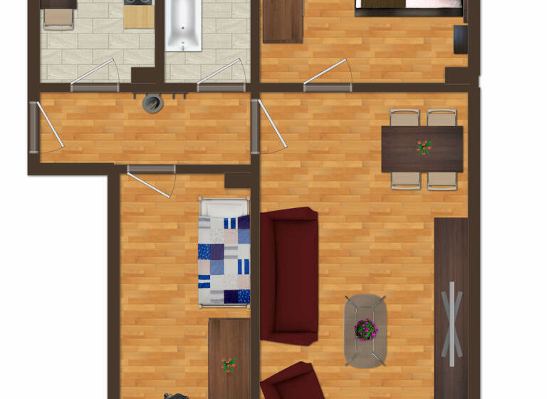 Wohnung zur Miete 375 € 3 Zimmer 60,8 m²<br/>Wohnfläche 4.<br/>Geschoss Robert-Schulz-Ring 10 Prenzlau Prenzlau 17291