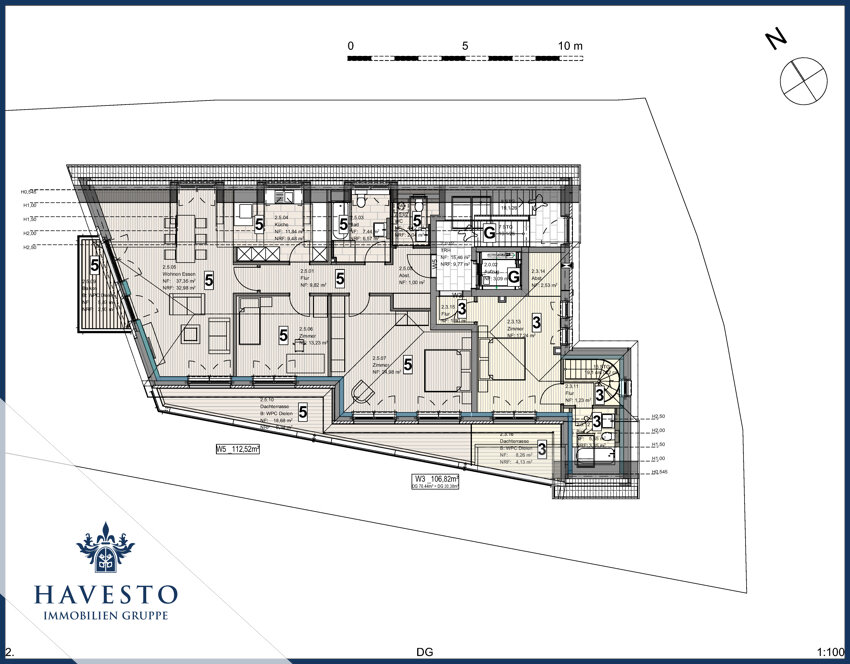 Penthouse zum Kauf 765.136 € 3 Zimmer 112,5 m²<br/>Wohnfläche Rellingen 25462