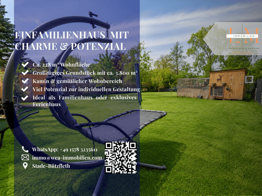 Einfamilienhaus zum Kauf 539.000 € 5 Zimmer 228 m² 3.800 m² Grundstück Bützfleth Stade 21683
