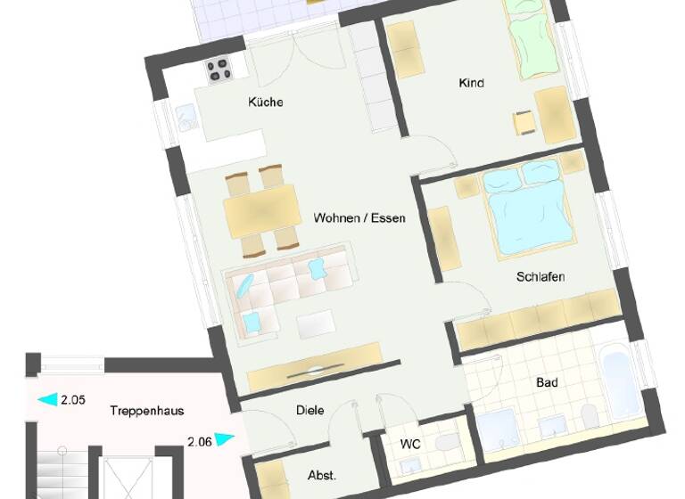 Wohnung zum Kauf provisionsfrei 469.000 € 3 Zimmer 87,1 m²<br/>Wohnfläche Neckarrems Remseck 71686