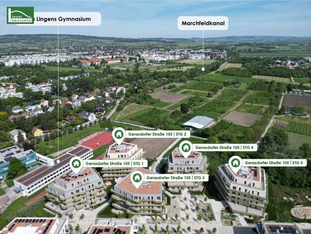 Wohnung zum Kauf - Erstbezug provisionsfrei 280.000 € 2 Zimmer 45,2 m² 3. Geschoss Gerasdorfer Straße 105 Wien 1210