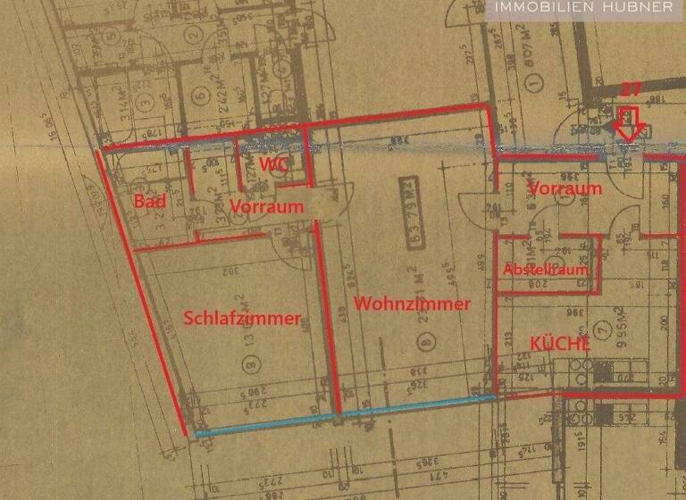 Wohnung zum Kauf 189.500 € 2 Zimmer 63,8 m² 4. Geschoss Wien 1140