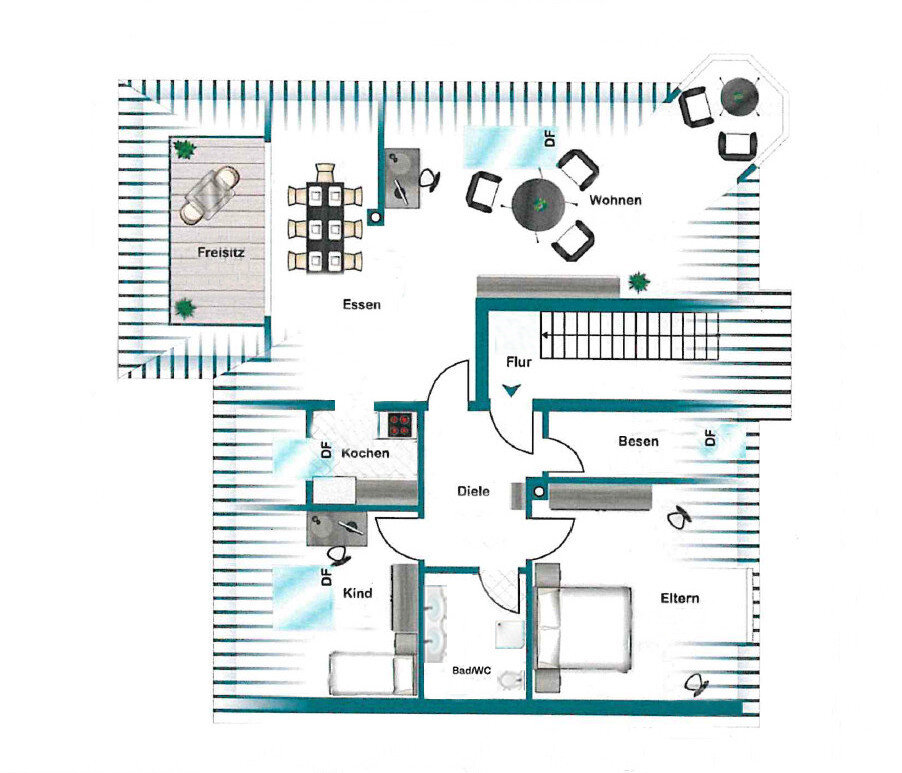 Wohnung zur Miete 795 € 4 Zimmer 105 m²<br/>Wohnfläche Pachten Dillingen / Pachten 66763