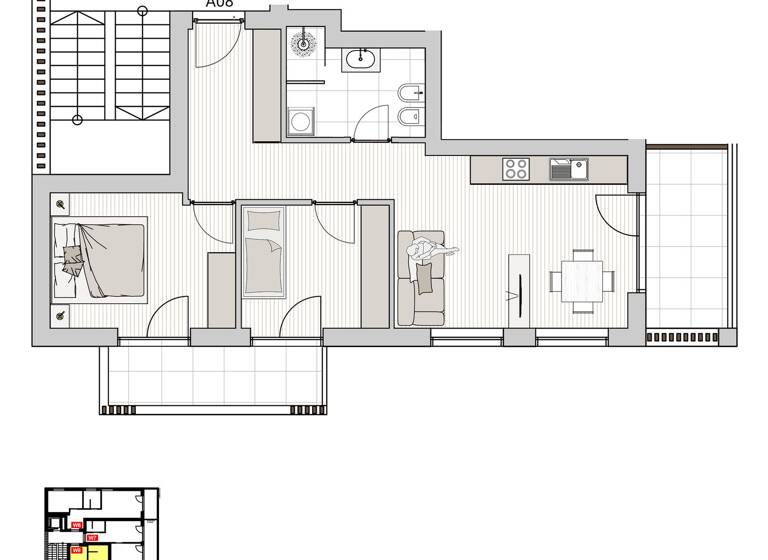 Wohnung zum Kauf 458.000 € 3 Zimmer 58,6 m² 2. Geschoss Sarnser Straße 17 Brixen 39042