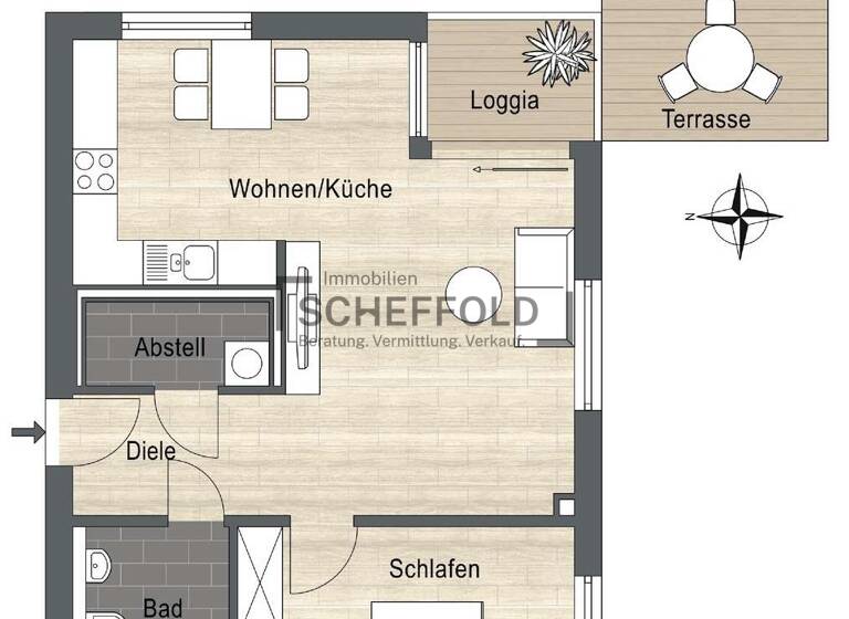 Wohnung zum Kauf provisionsfrei 324.900 € 2,5 Zimmer 62,6 m²<br/>Wohnfläche EG<br/>Geschoss Laupheim Laupheim 88471