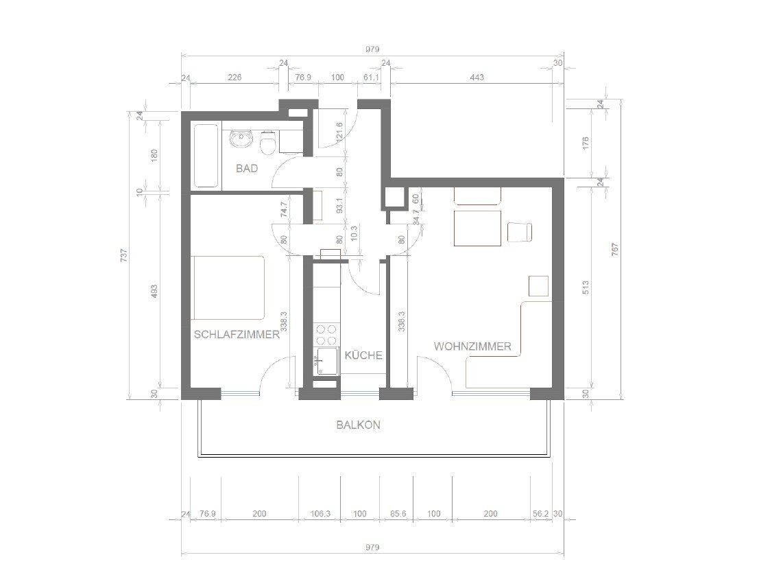 Wohnung zum Kauf provisionsfrei 324.000 € 2 Zimmer 64 m²<br/>Wohnfläche 1.<br/>Geschoss ab sofort<br/>Verfügbarkeit Oberau Oberau 82496