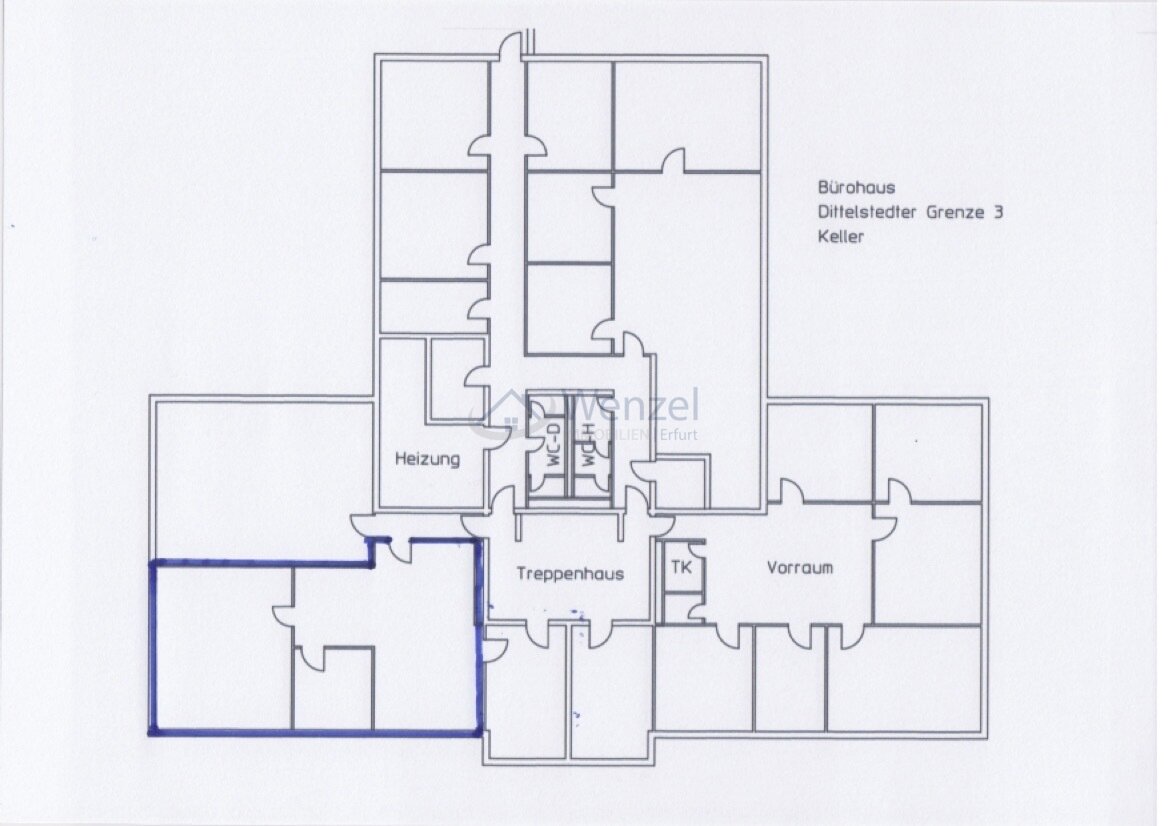 Bürofläche zur Miete provisionsfrei 605 € 3 Zimmer 111 m²<br/>Bürofläche Dittelstedter Grenze 3 Urbich Erfurt 99099