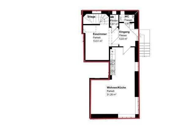 Maisonette zur Miete 1.228 € 6 Zimmer 154,9 m² Pitten 2823