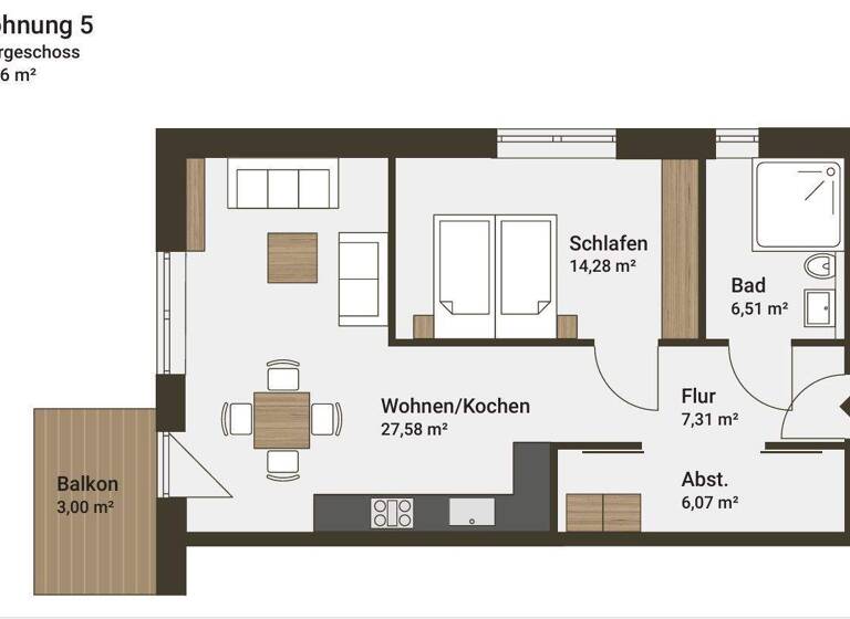 Wohnung zum Kauf - Erstbezug provisionsfrei 245.800 € 2 Zimmer 64,8 m² 2 Geschosse frei ab 01.12.2026 Süderlück 25 Steinbergkirche 24972
