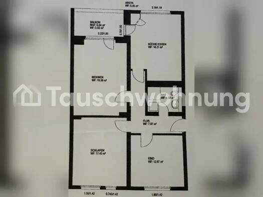 Wohnung zur Miete Tauschwohnung 1.120 € 3 Zimmer 82 m² Lindenthal Köln 50931