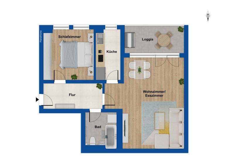 Wohnung zum Kauf 229.000 € 2 Zimmer 61,4 m² 2. Geschoss Moosburg Moosburg an der Isar 85368