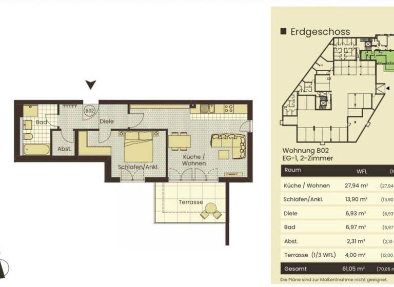 Terrassenwohnung zur Miete - Erstbezug 1.145 € 2 Zimmer 62,1 m² frei ab 01.07.2026 Ebersberg 85560
