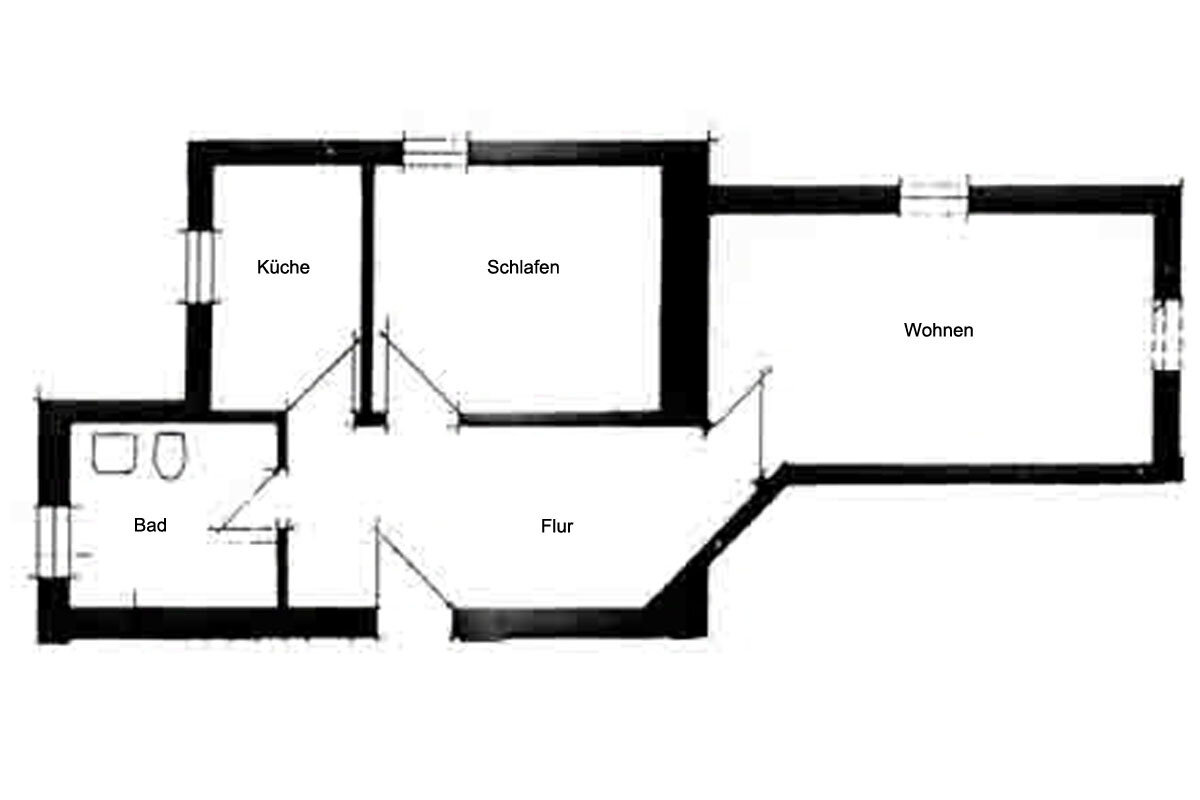 Wohnung zur Miete 345 € 2 Zimmer 50 m²<br/>Wohnfläche EG<br/>Geschoss Herweghstraße 11 Leutewitz Dresden 01157