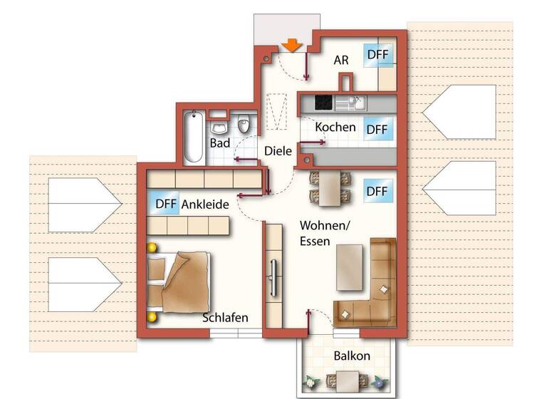 Wohnung zum Kauf 174.000 € 2 Zimmer 61 m² Geschoss 3/4 Wichernstraße 6 Roßtal 90574