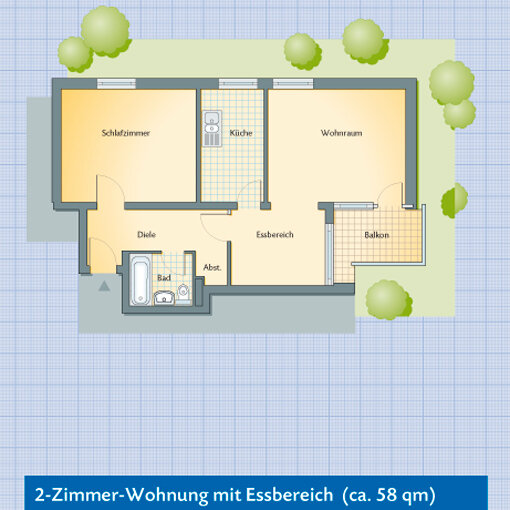 Wohnung zur Miete 469 € 2 Zimmer 58 m²<br/>Wohnfläche EG<br/>Geschoss Barthstraße 36 Scharnhorst - Ost Dortmund 44328