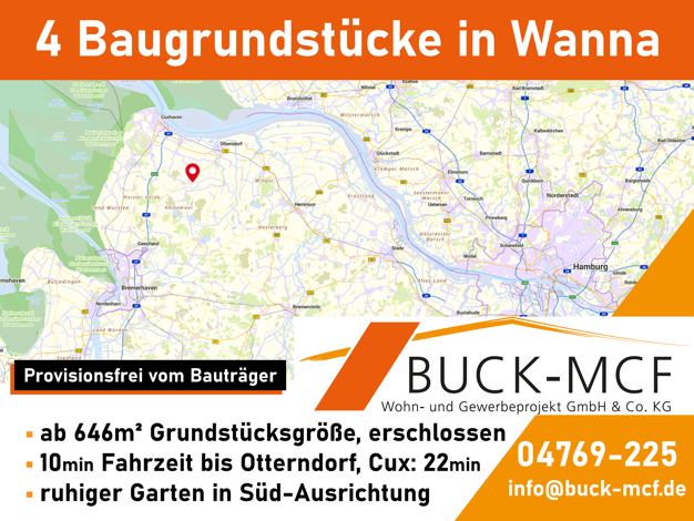 Grundstück zum Kauf provisionsfrei 52.000 € 653 m² Grundstück Vorderstraße 11 Wanna Wanna 21776