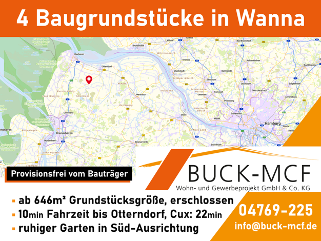 Grundstück zum Kauf provisionsfrei 52.000 € 653 m² Grundstück Vorderstraße 11 Wanna Wanna 21776