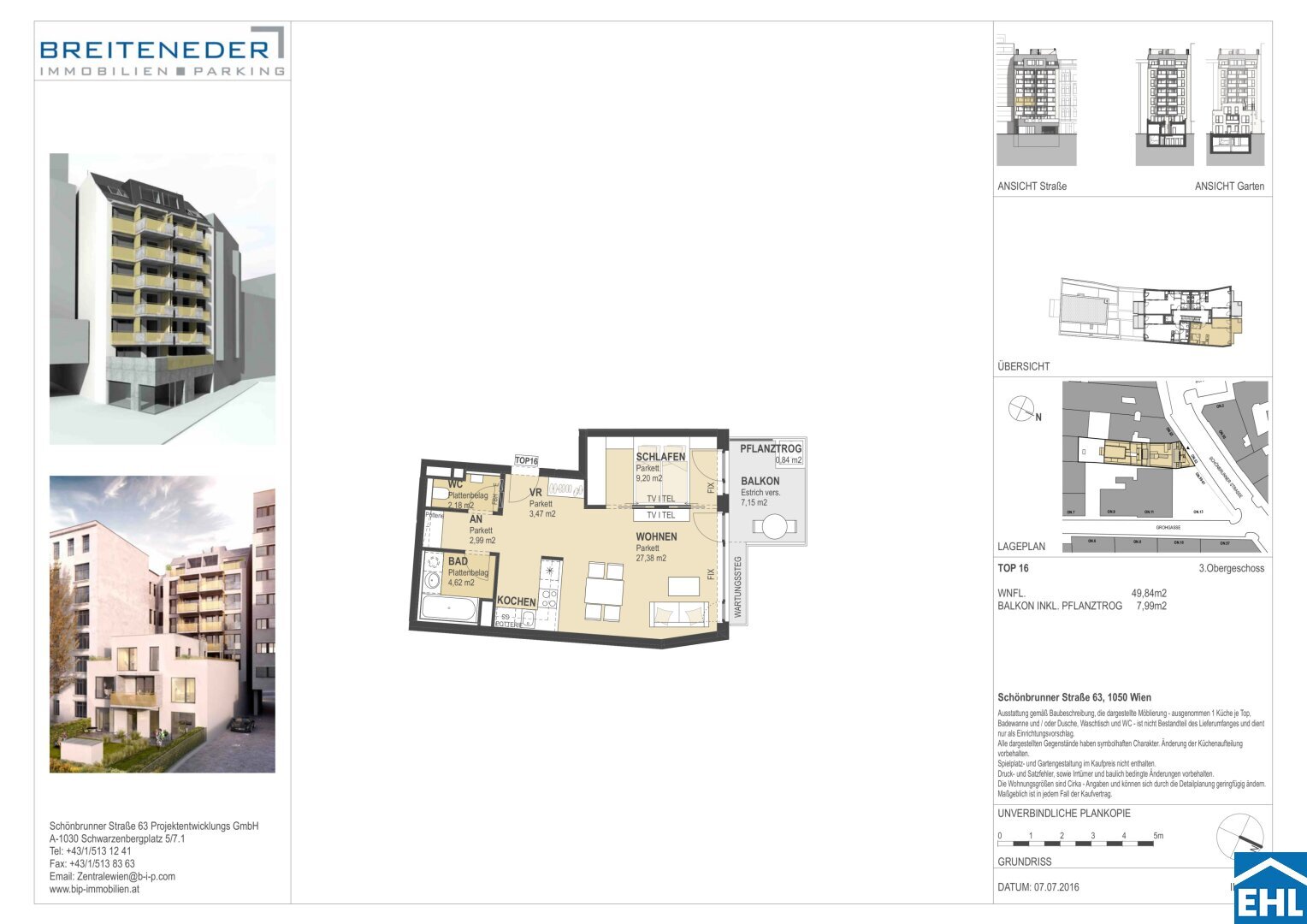 Wohnung zur Miete 846 € 2 Zimmer 49,8 m²<br/>Wohnfläche 3.<br/>Geschoss 01.02.2025<br/>Verfügbarkeit Schönbrunner Straße Wien 1050