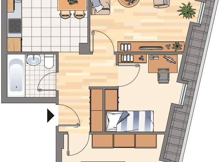 Wohnung zur Miete 559 € 3 Zimmer 70 m² 3. Geschoss Wörthstraße 48 Dorstfeld Dortmund 44149