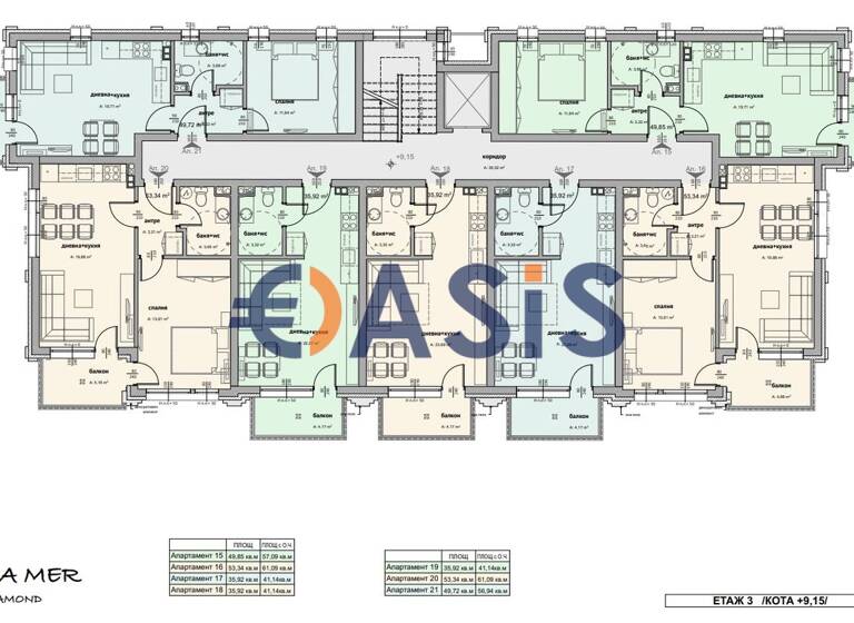 Studio zum Kauf provisionsfrei 90.900 € 1 Zimmer 61 m² 3. Geschoss Ulica ,,Kamchiya" 6 Saint Vlas 8256